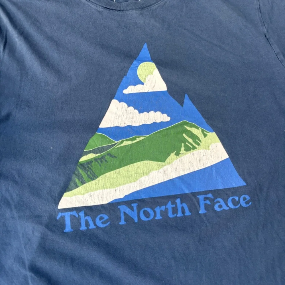The North Face Mens Blue Mountain Graphic Short Sleeve T-Shirt Size Medium M